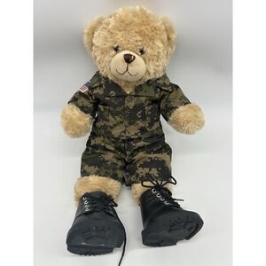 USA Military Uniform Build A Bear Plush With Camo Shirt‎ and Pants